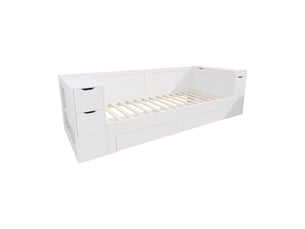 Lit banquette 90x200 cm    coloris blanc