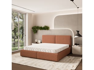 Lit coffre 180x200 cm <strong>MASSENO</strong> <strong></strong> coloris cuivré