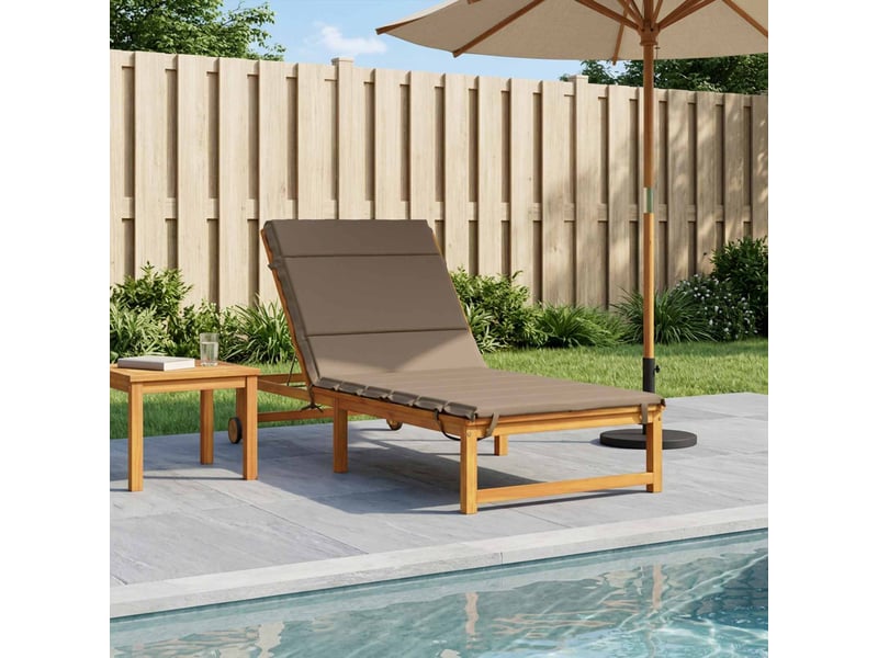  Coussin de transat, coussin pour bain de soleil gemert 100 % polyester taupe 200 x 80 x 3 cm cf56208  - Conforama B