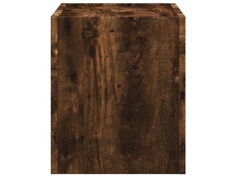  Lot de 2 tables de chevet - cabinet de chevet - table de nuit murales chêne fumé 45x30x35 cm  - Conforama E