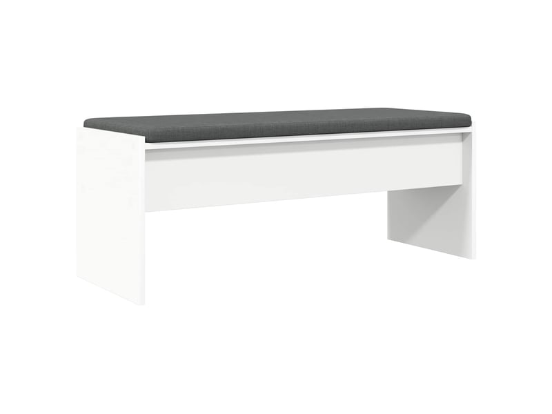  Banc d'entrée, banc interieur avec coussin blanc 103x38x40 cm  - Conforama A