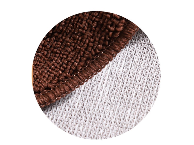  Paillasson demi-rond en polyester - 48 x 78 cm - brun café foncé  - Conforama B
