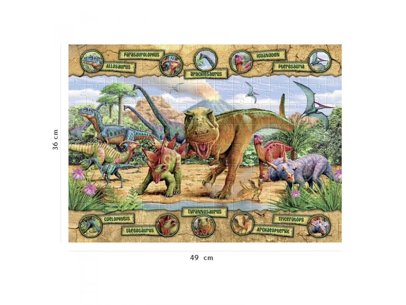  Puzzle 150 p  les especes de dinosaures 86836 - Conforama C