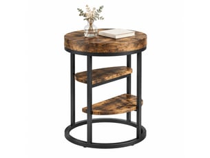 Table basse rond(e) coloris bicolore <strong>CHICFURN</strong> <strong></strong> - 50 cmx50 cm