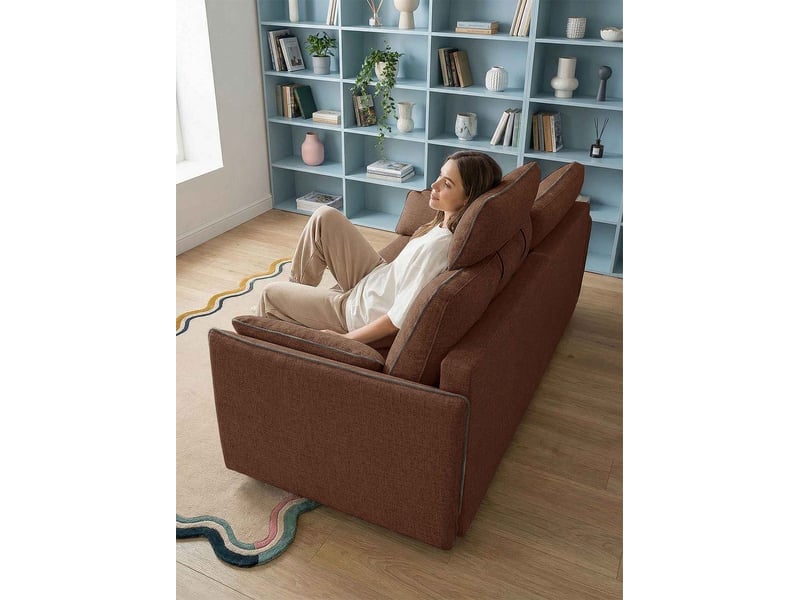  Sam, canapé 3 places convertible, rouge brique Sam - Conforama R