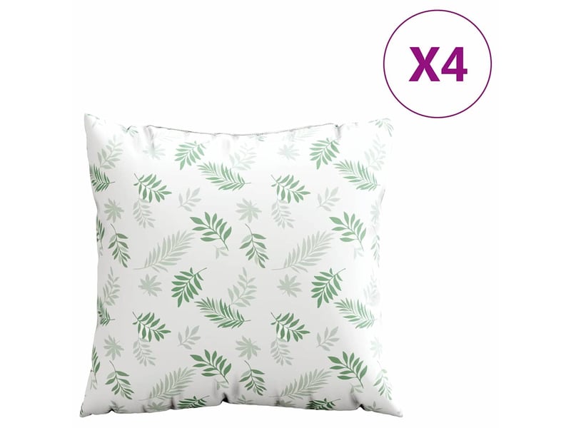  Lot de 4 coussins éparpillés tissu en polyester motif feuilles cf60902  - Conforama C