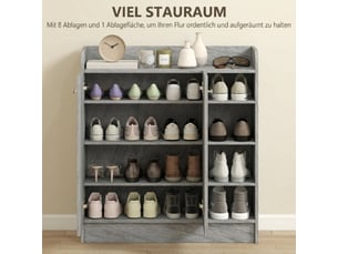 Meuble à chaussures 12 paire(s)  <strong></strong>  <strong></strong> coloris gris