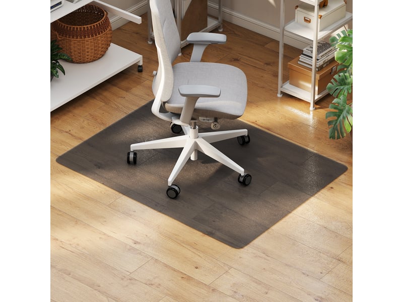  Protection de sol en plastique noir transparent 120 x 90 cm pour chaises de bureau  - Conforama B