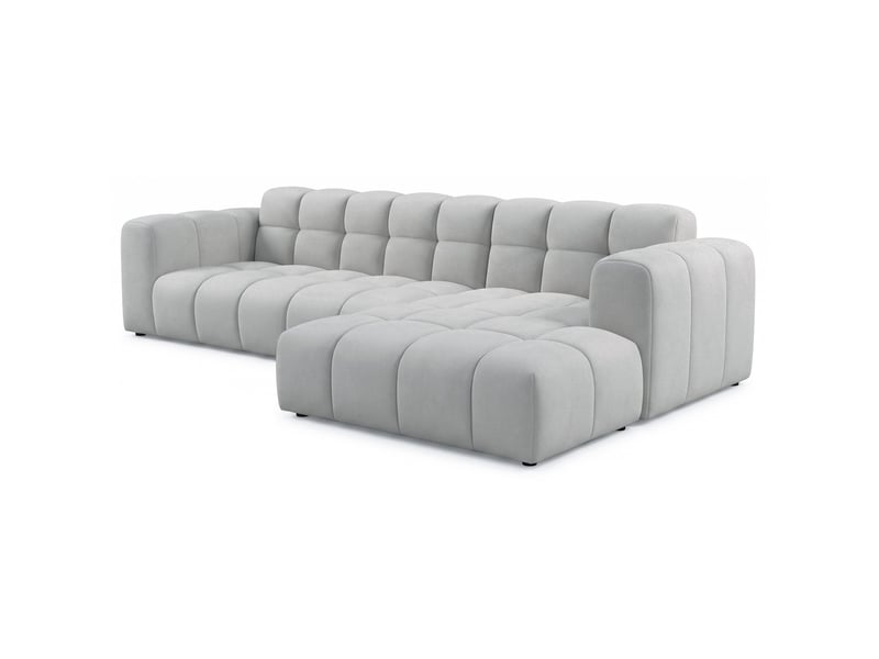  Selsey boloon - canapé d'angle - 300 cm - velours gris clair Boloon - Conforama C