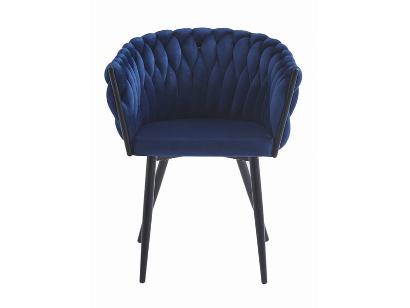 Family chaise orion - velours bleu marine x 1  - Conforama B