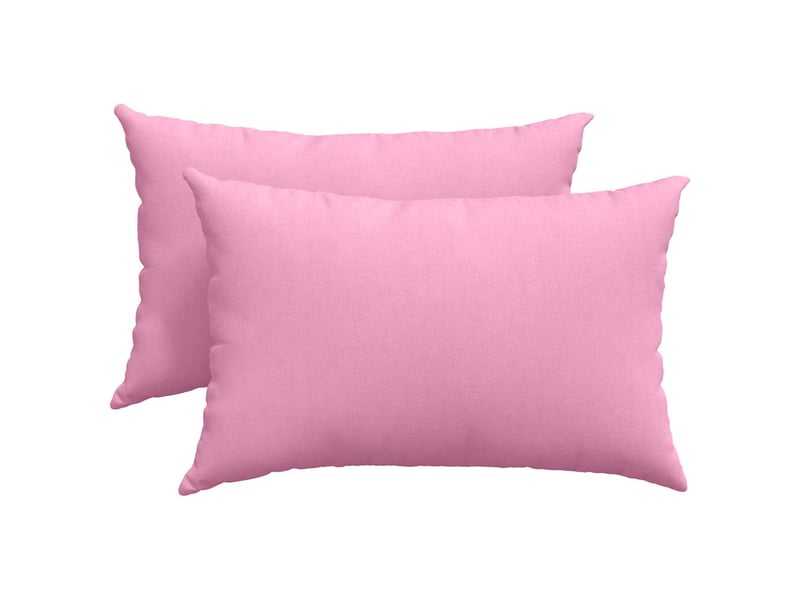  Lot de 2 coussins de canapé, coussins décoratifs tissu rose 60 x 40 cm cf58934  - Conforama A