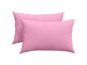 Lot de 2 coussins de canapé, coussins décoratifs tissu rose 60 x 40 cm cf58934