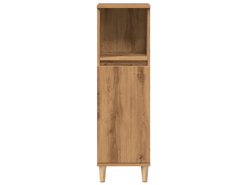  Armoire de salle de bain, meuble de rangement chêne artisanal 30x30x100 cm  - Conforama D