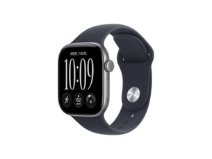 Montre connectee gps 42mm aluminium space grey avec bracelet sport navy ml