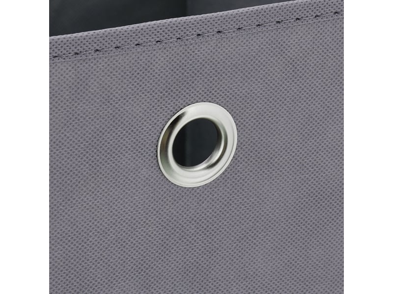  Lot de 4 boîtes de rangement pliables carrées 30 x 30 x 30 cm pratiques chambre salon en tissu gris 13_0013906  - Conforama D