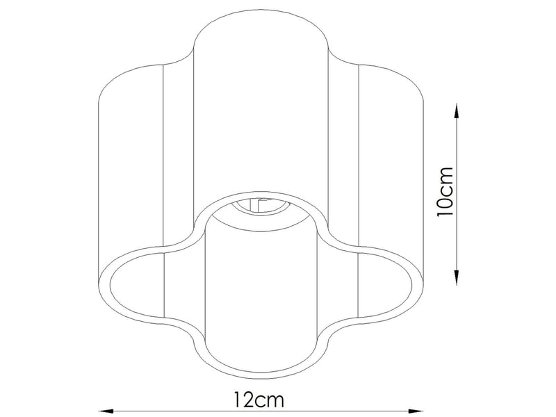  Plafonnier ovio 1 taupe gu10 aluminium moderne 10x12x12cm SL.3330 - Conforama E