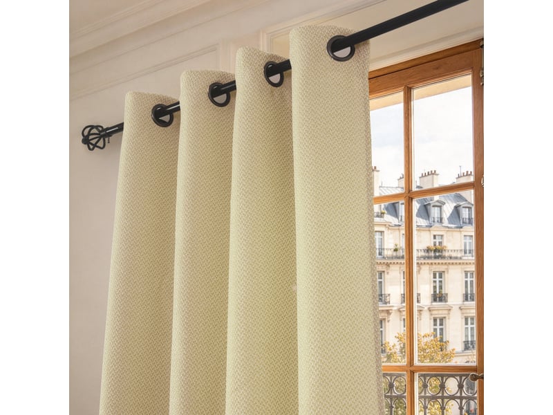  Rideau à œillets 140 x 240 cm victoria fils teints jacquard  - Conforama C