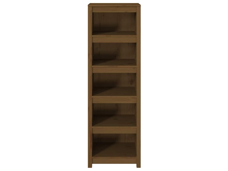  Bibliothèque, meuble de rangement salon marron miel 50x35x154 cm bois de pin massif  - Conforama D