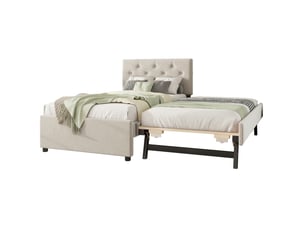 Lit gigogne 90x200 cm    coloris beige
