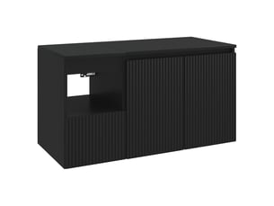 Ensemble de mobilier de salle de bain 2 pc noir cf64181
