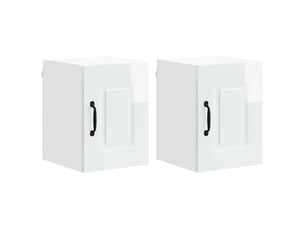 Meuble mural de cuisine | armoire de cuisine 2 pcs blanc brillant shl3986