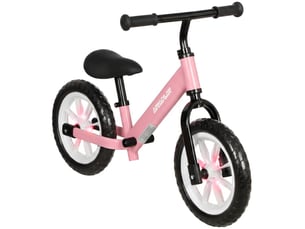 Draisienne enfant 2-5 ans, roues lumineuses, siège guidon réglables, pneus eva silencieux, charge 50kg, 84x40x57cm, rose