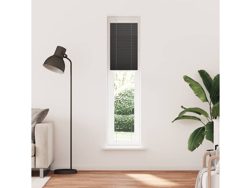 Store plissé, store de fenêtre noir 50x200 cm largeur du tissu 49,4 cm polyester cf46939 - Conforama A
