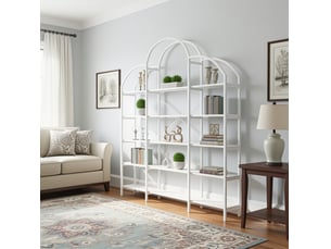 Bibliotheque coloris blanc 5 étagère(s) <strong>DESVIAE</strong> <strong></strong> - 170 cm x 190 cm