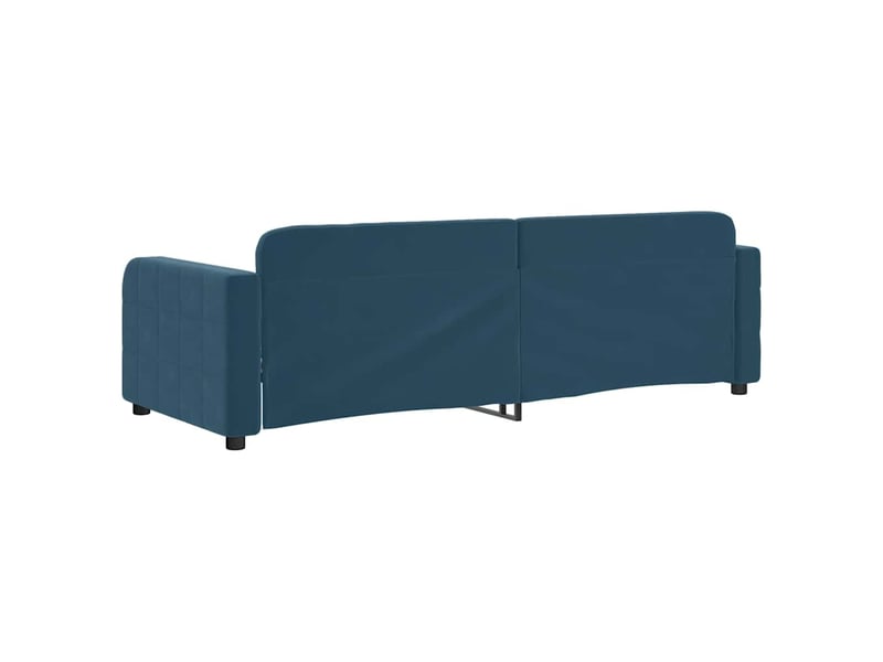  Lit simple- lit adulte -  lit de repos sans matelas bleu 80x200 cm velours  - Conforama D