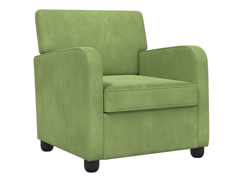  Vidaxl fauteuil vert clair velours  - Conforama D
