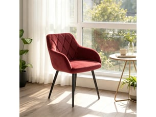 Chaise de salle à manger lot de 1 avec accoudoirs, siège rembourré confortable et design fonctionnel