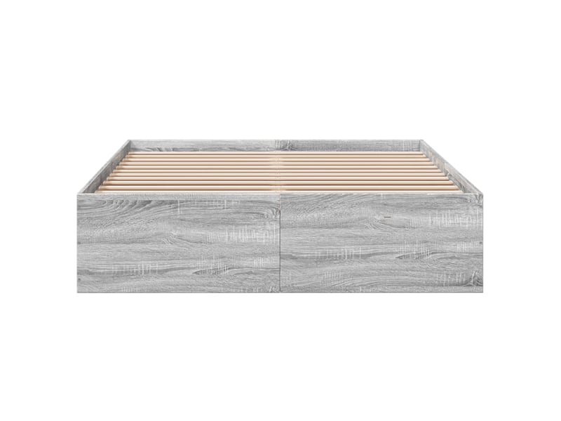 Lit double- lit adulte -  cadre de lit sans matelas sonoma gris 120x190 cm  - Conforama C
