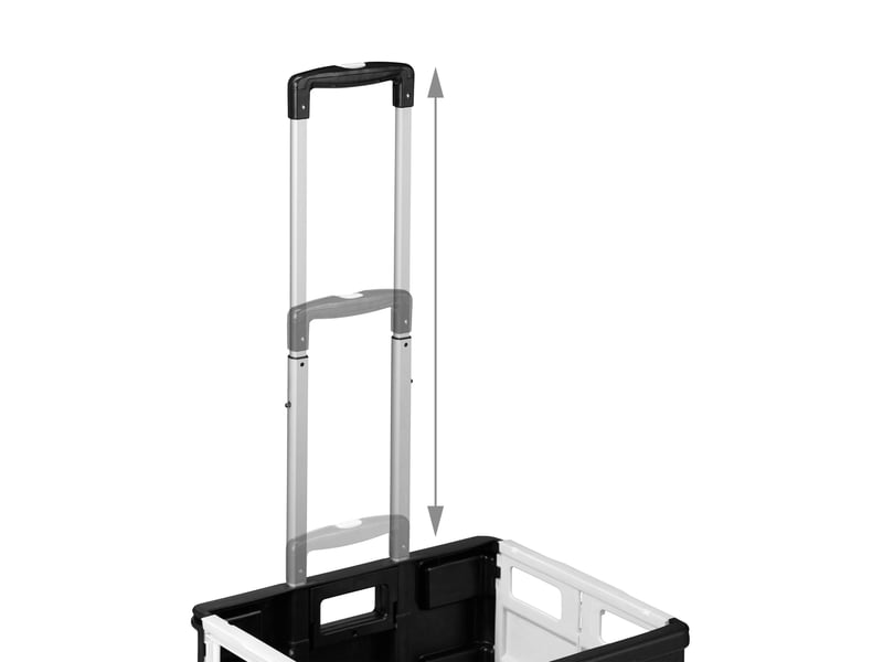  Chariot de transport pliable à roulettes dimensions 35 kg stabilité praticité style moderne en plastique noir 13_0009952  - Conforama E
