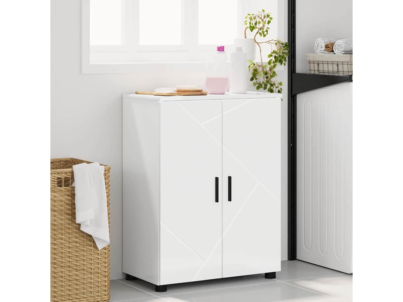Cabinet de salle de bain, armoire salle de bain blanc brillant 60 x 35 x 80 cm cf65251 - Conforama D