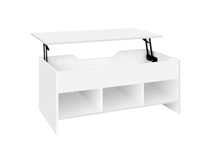 Table basse transformable compacte, bureau pc et table à manger marron rustique réglable