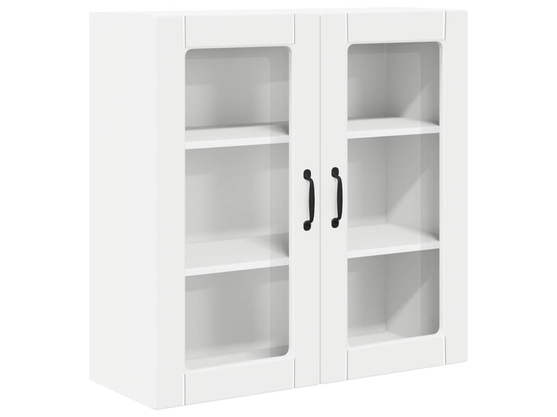 Meuble mural de cuisine, cabinet en verre mural blanc 80x31x80cm shl6250 - Conforama A