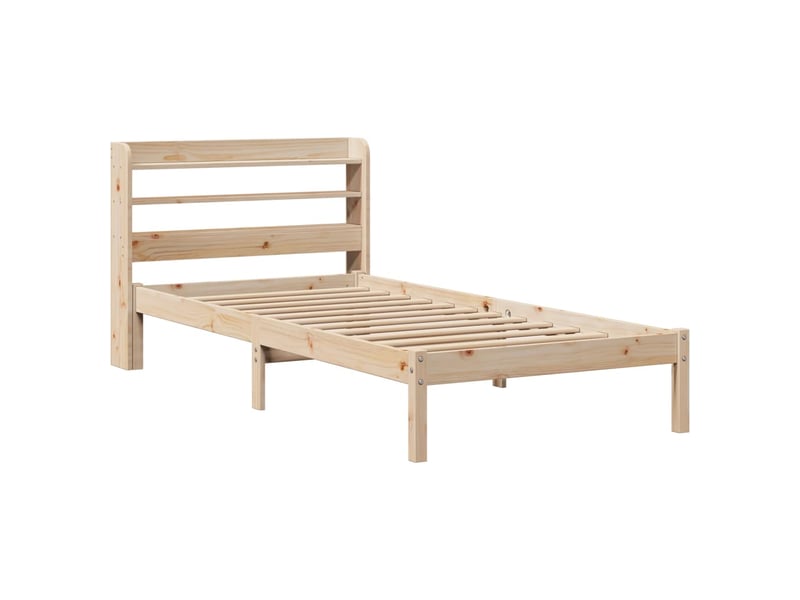  Lit simple- lit adulte -  cadre de lit sans matelas 90x190 cm bois de pin massif  - Conforama B