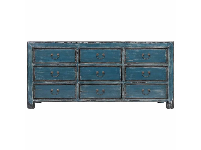  Buffet en bois bleu 170x45x78 cm h  - Conforama B