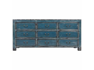 Buffet en bois bleu 170x45x78 cm h