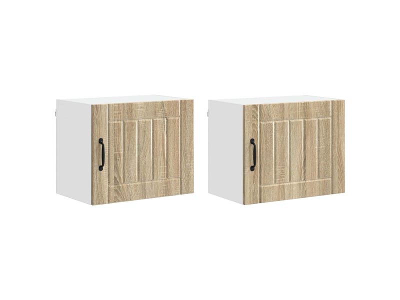  Meuble mural de cuisine | armoire de cuisine 2 pcs chêne sonoma bois d'ingénierie shl5000  - Conforama A