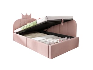 Lit coffre 90x190 cm    coloris rose