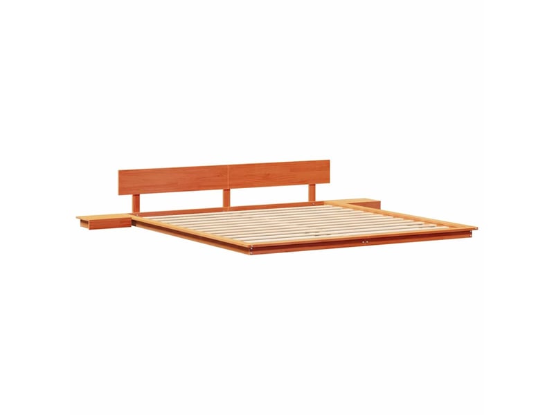  Lit double- lit adulte -  cadre de lit marron 200 x 200 cm bois  - Conforama C