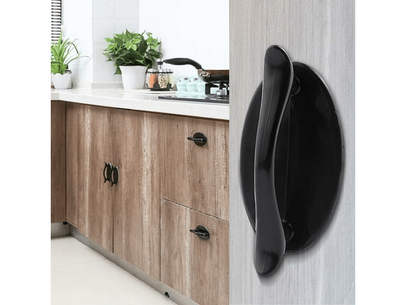  Poignée pour porte d'entrée, poignée pour porte coulissante, poignée adhésive noire pour porte  - Conforama D