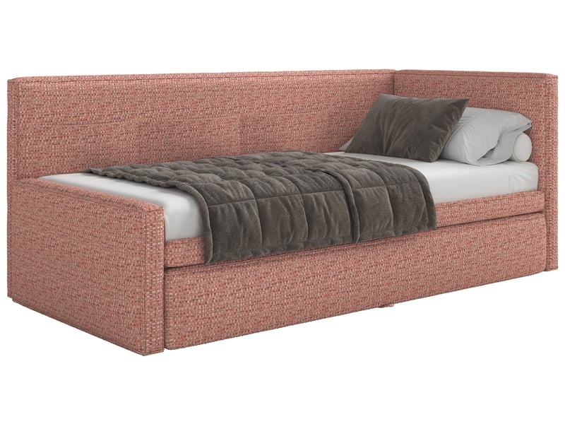 Selsey nesmi - lit rembourré - 90x200 cm - tissu tressé rose Nesmi - Conforama D