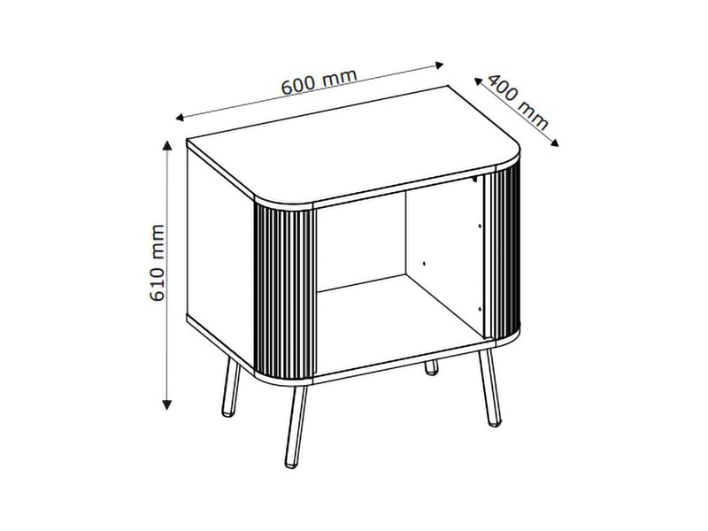  Commode de chevet lelitira, 2 tiroirs, 40x59x60h cm beige cachemire Lelitira - Conforama C