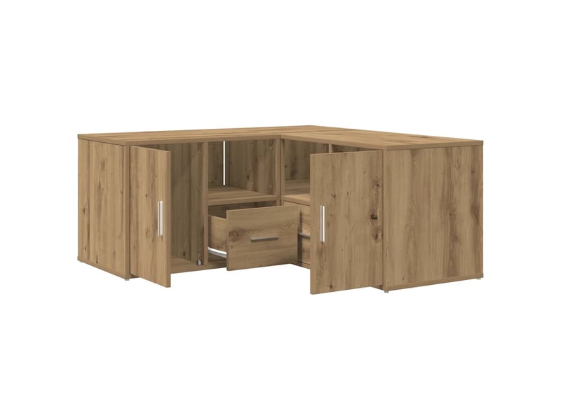  Armoire d'angle, armoire de rangement chêne artisanal 160x40x45 cm bois d'ingénierie  - Conforama A