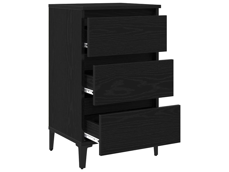  Table de chevet - cabinet de chevet - table de nuit chêne noir 40 x 35 x 69 cm bois d'ingénierie  - Conforama D
