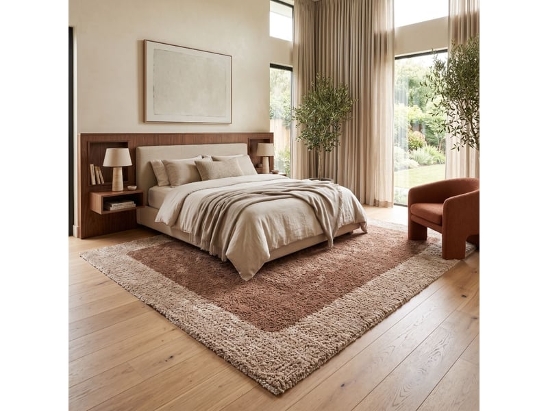  Tapis shaggy doux moderne prune brun 120x170  - Conforama E