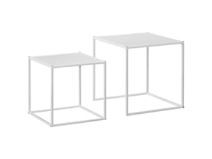 Table basse rectangulaire coloris blanc <strong></strong> <strong></strong> - 40 cmx40 cm