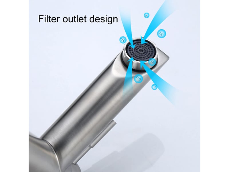  1 petit robinet d'eau froide pour salle de bain robinet d'eau froide mitigeur de salle de bain - en acier inoxydable 304  - Conforama E
